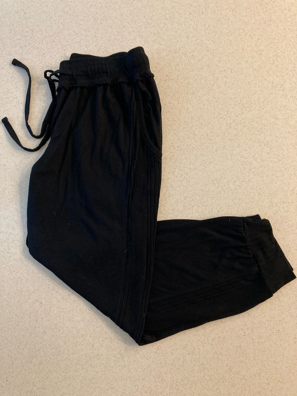 Splendid Black Elastic Waist Cropped Jogger Capris Women Size S/P
